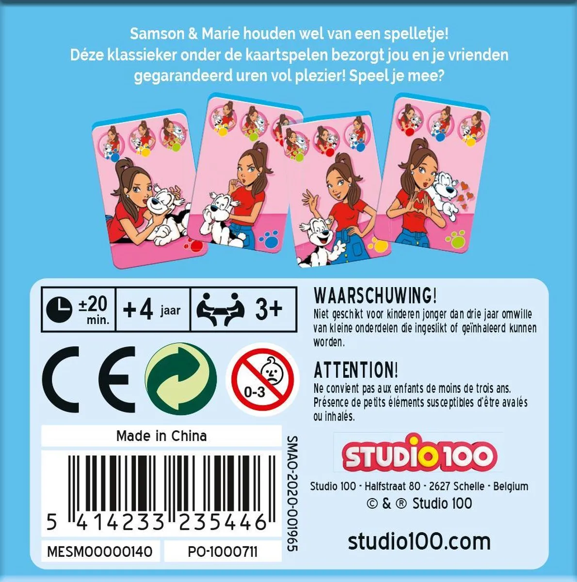 Studio 100 Samson & Marie Junior Kwartetspel - Blauw/Rood
