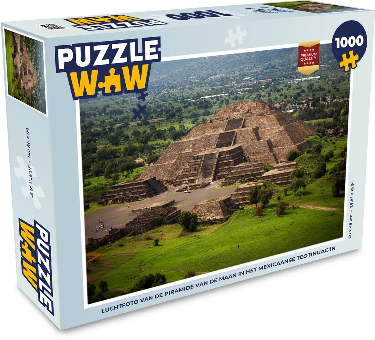 PuzzleWow Piramide van de Maan Teotihuacán Legpuzzel 1000 Stuks - Multicolor