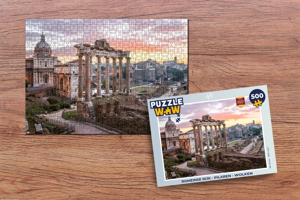 PuzzleWow Romeinse Rijk Pilaren Wolken Legpuzzel 500 Stuks - Multicolor