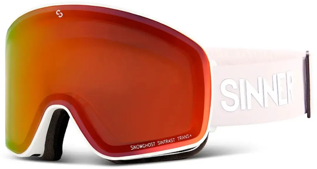 SINNER Snowghost Skibril - Matte White - Oranje Lens