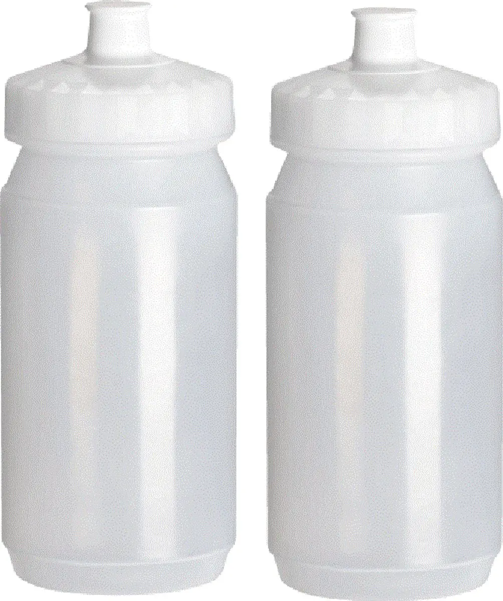 Drinkfles 2x 550 ml Bidons Transparant Waterfles Fiets Racefiets Mountainbike Bi