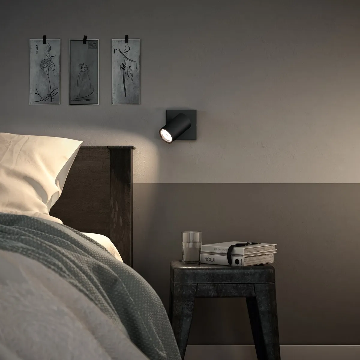 Philips Kosipo Opbouwspot GU10 - Warmwit 2700K - Zwart