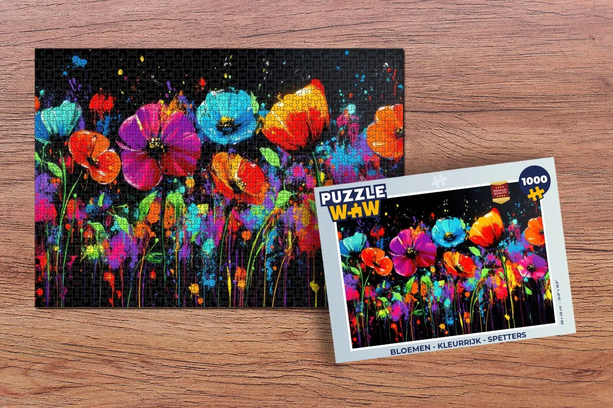 PuzzleWow Bloemen Legpuzzel 1000 Stuks - Kleurrijk