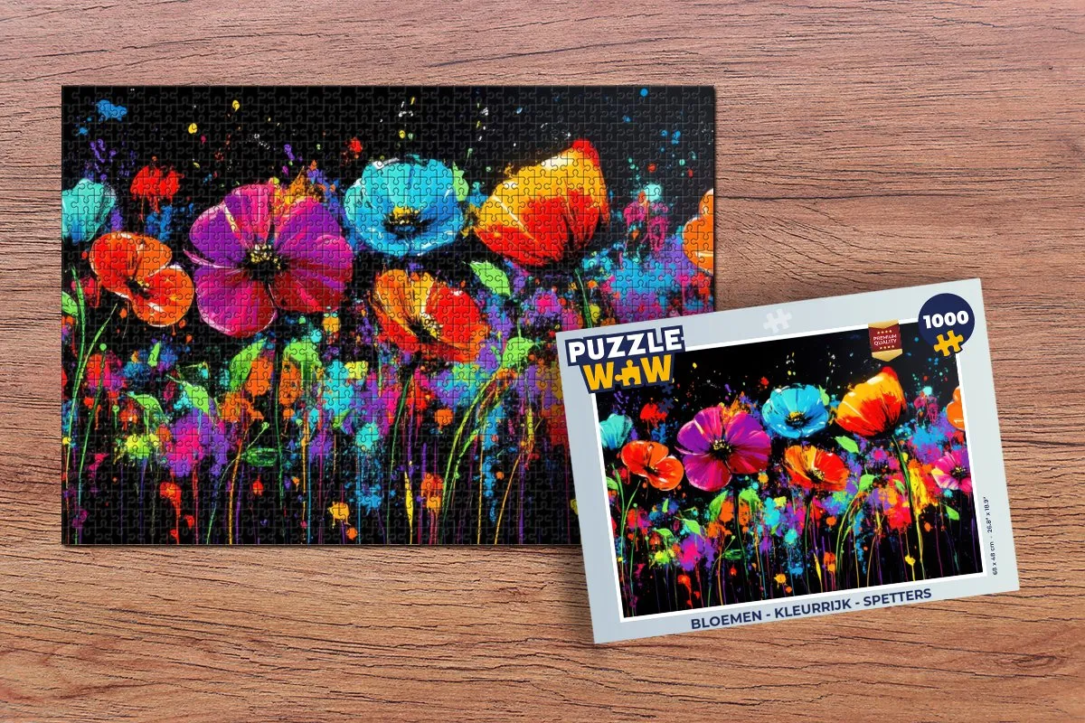 PuzzleWow Bloemen Legpuzzel 1000 Stuks - Kleurrijk