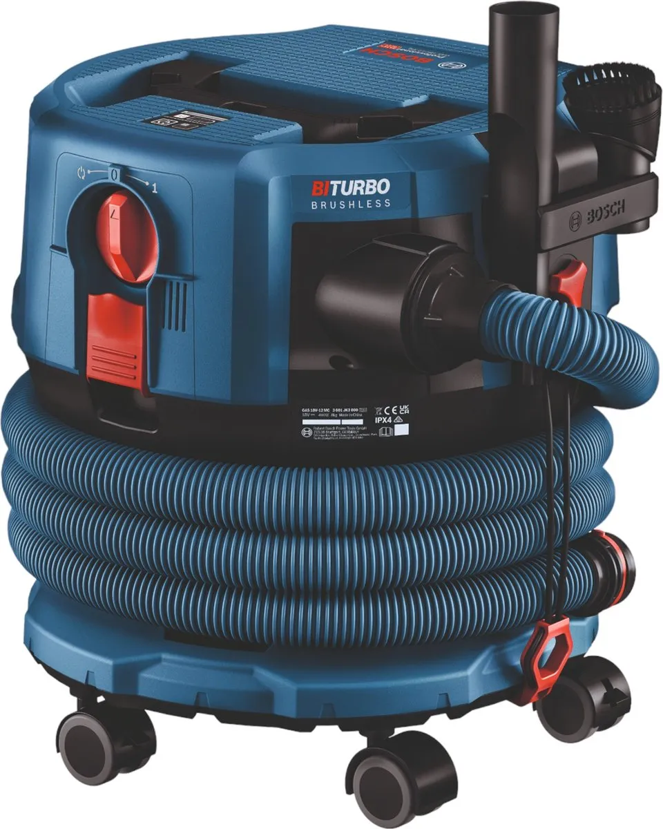 Bosch GAS 18V-12 MC Stofzuiger - Blauw - afbeelding 2 van 5