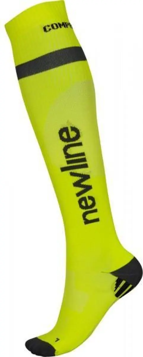 Newline Compression Sock 90941-0903-Hardloopsokken-Unisex-Maat-35-38-Neon Yellow