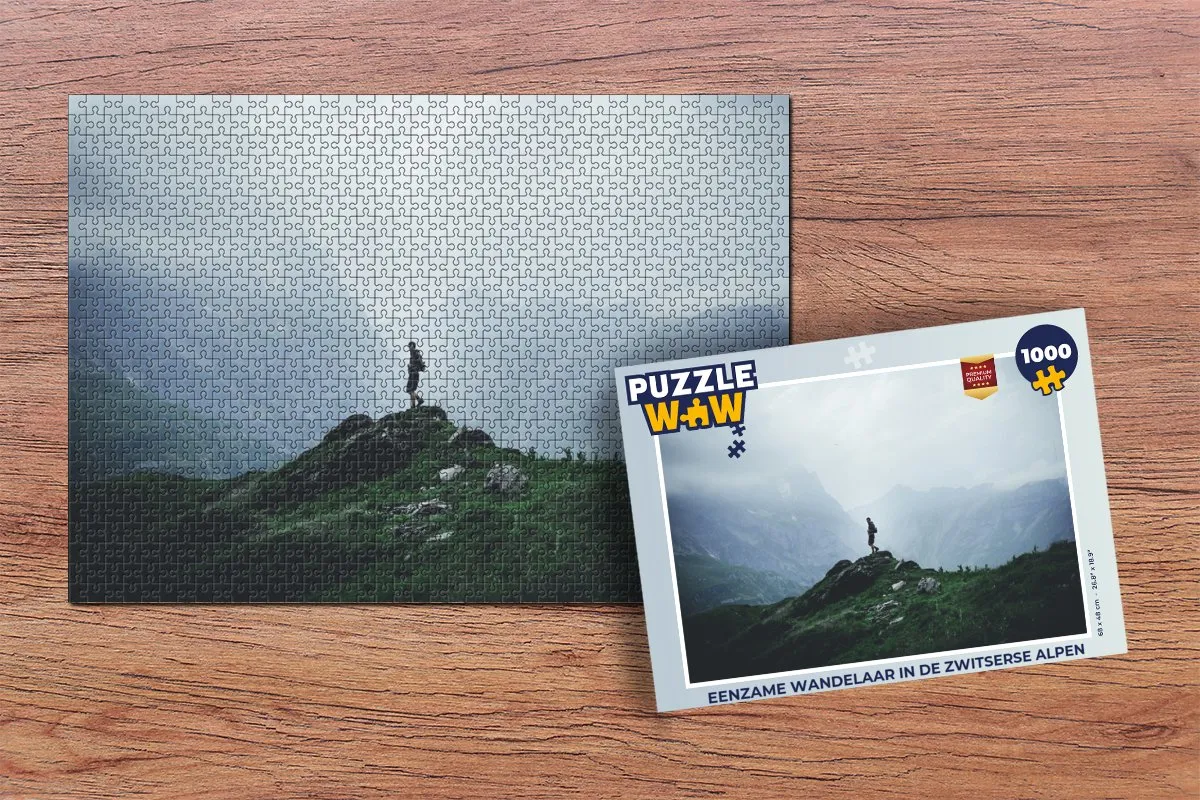 PuzzleWow Zwitserse Alpen Legpuzzel 1000 Stuks - Multicolor