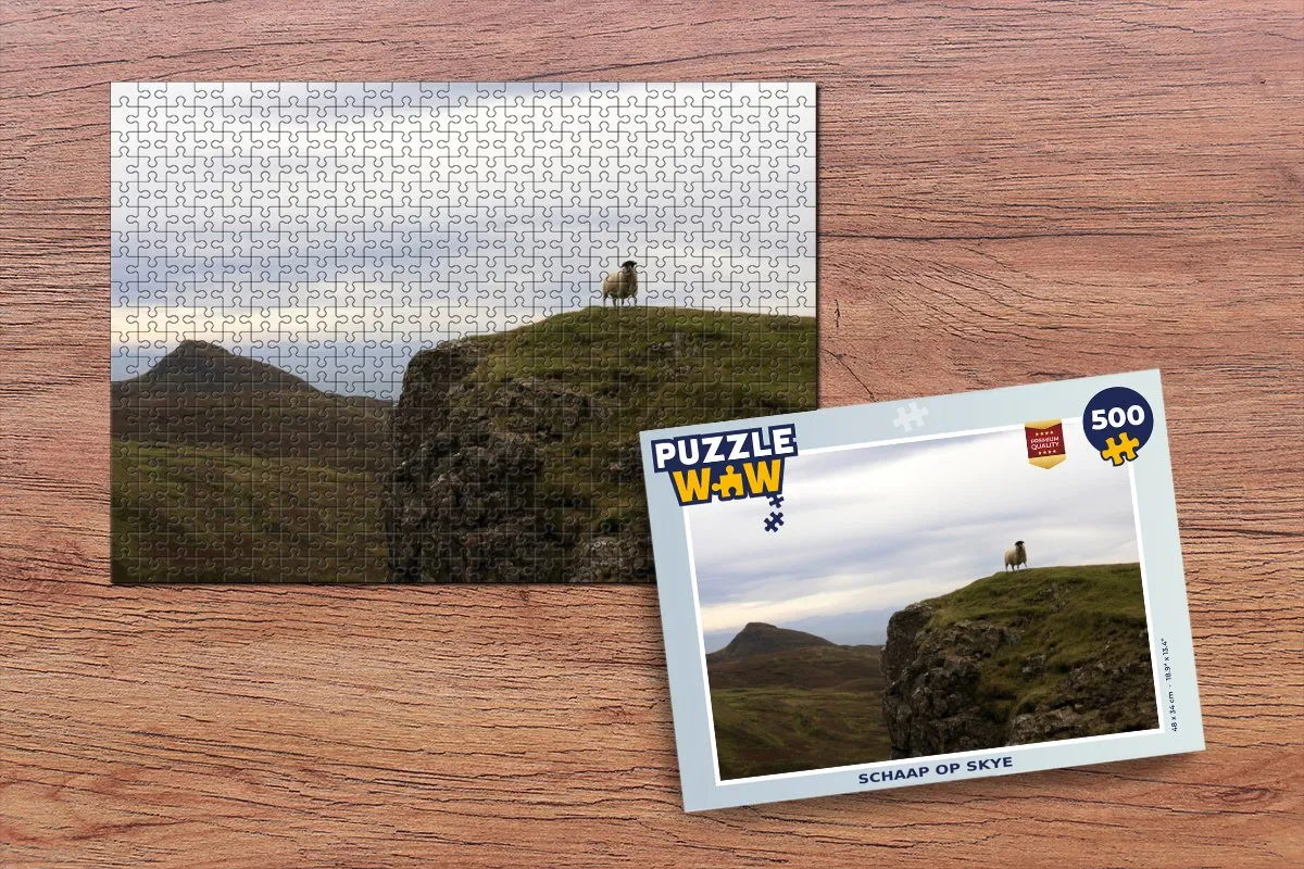 PuzzleWow Schaap op Skye Legpuzzel 500 Stuks - Multicolor