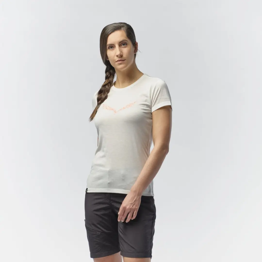 Salewa T-Shirt Solid Dry 00-0000027019_0010 - XS - Roze/Wit
