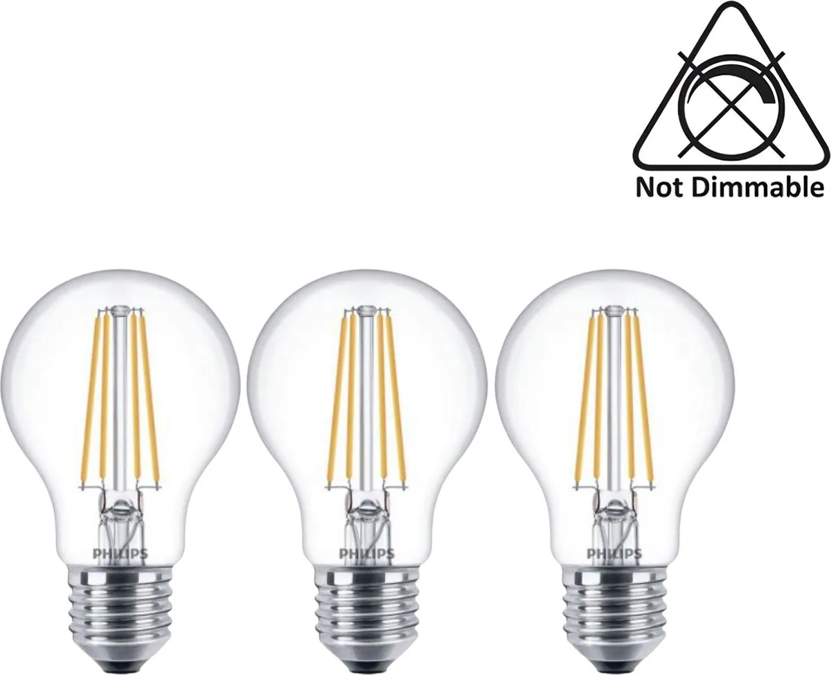 Philips Core Pro LED E27 7W - 806 Lumen - 3 Stuks