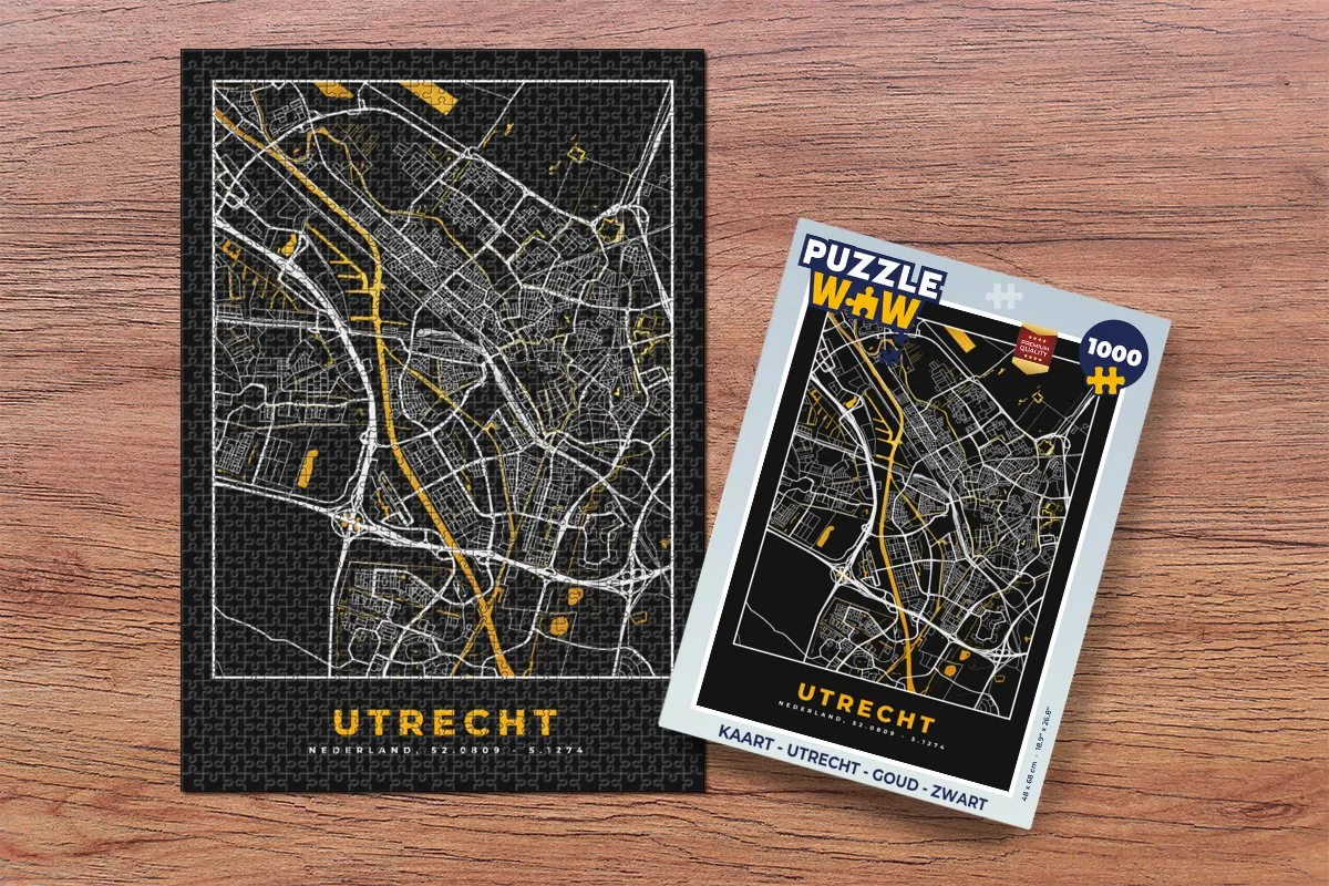 PuzzleWow Utrecht Legpuzzel 1000 Stuks - Multicolor