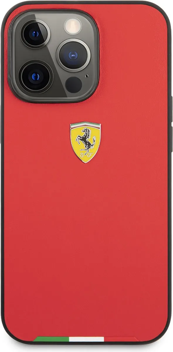 Ferrari Italy Flag Line Hoesje iPhone 13 Pro - Rood - MPN 3666339026653