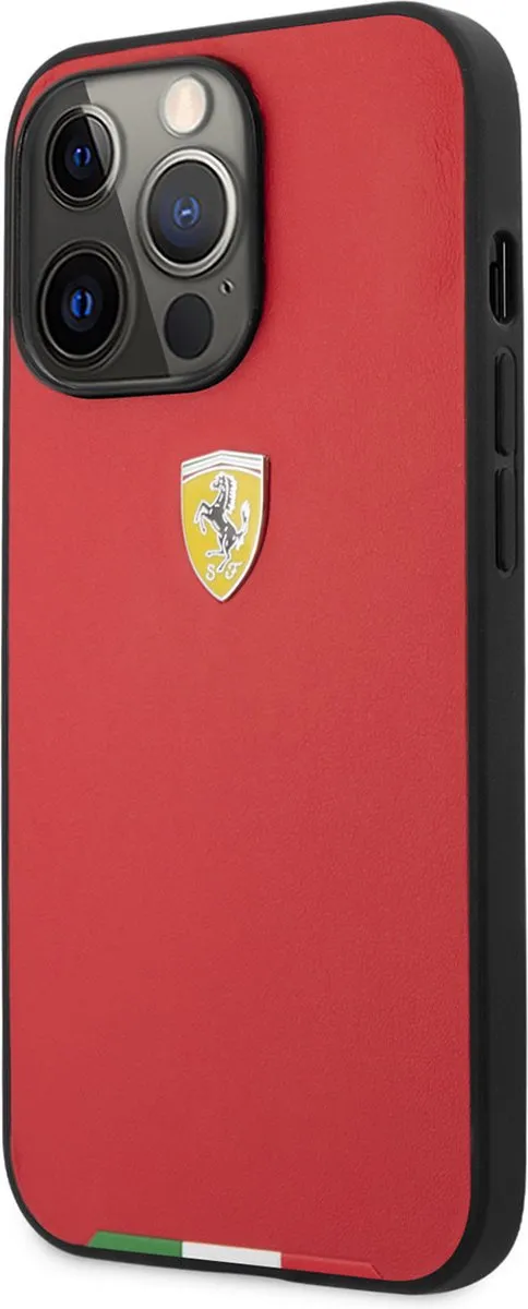 Ferrari Italy Flag Line Hoesje iPhone 13 Pro - Rood - MPN 3666339026653