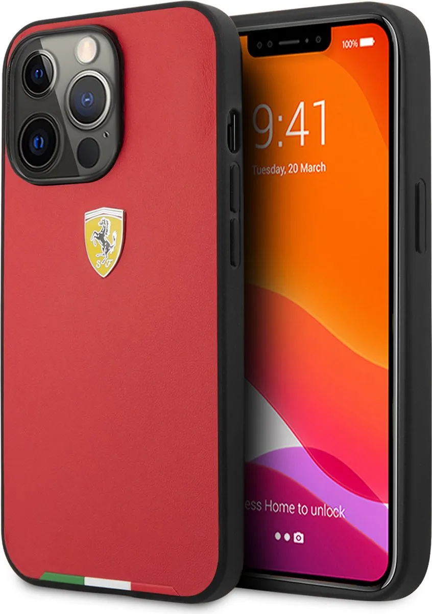 Ferrari Italy Flag Line Hoesje iPhone 13 Pro