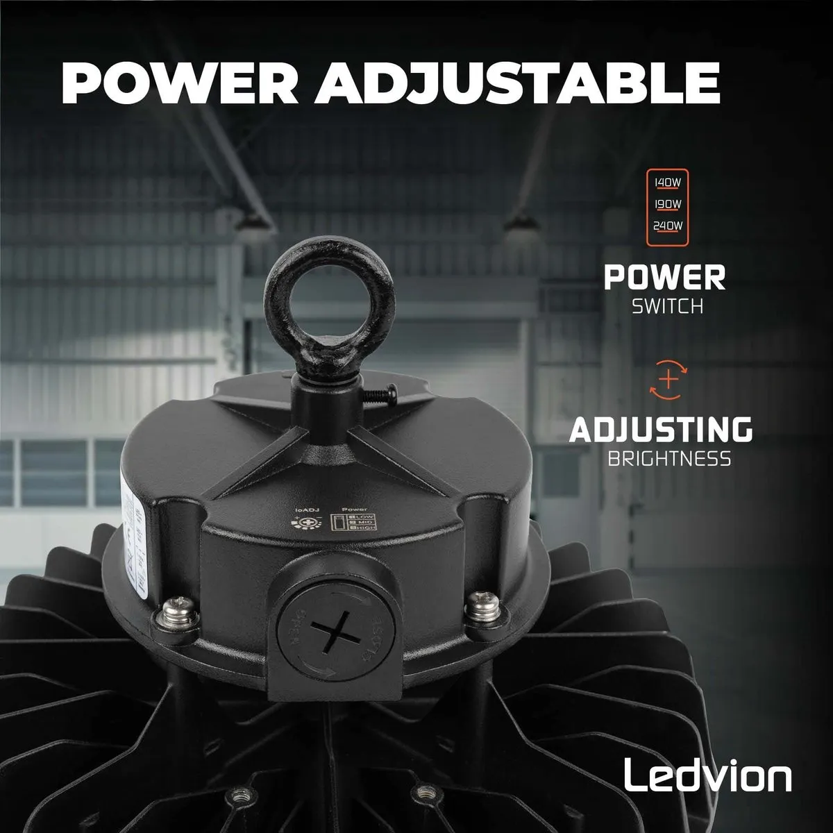 Ledvion LED High Bay 240W - 42.000Lm - 6500K - IP65 - Zwart