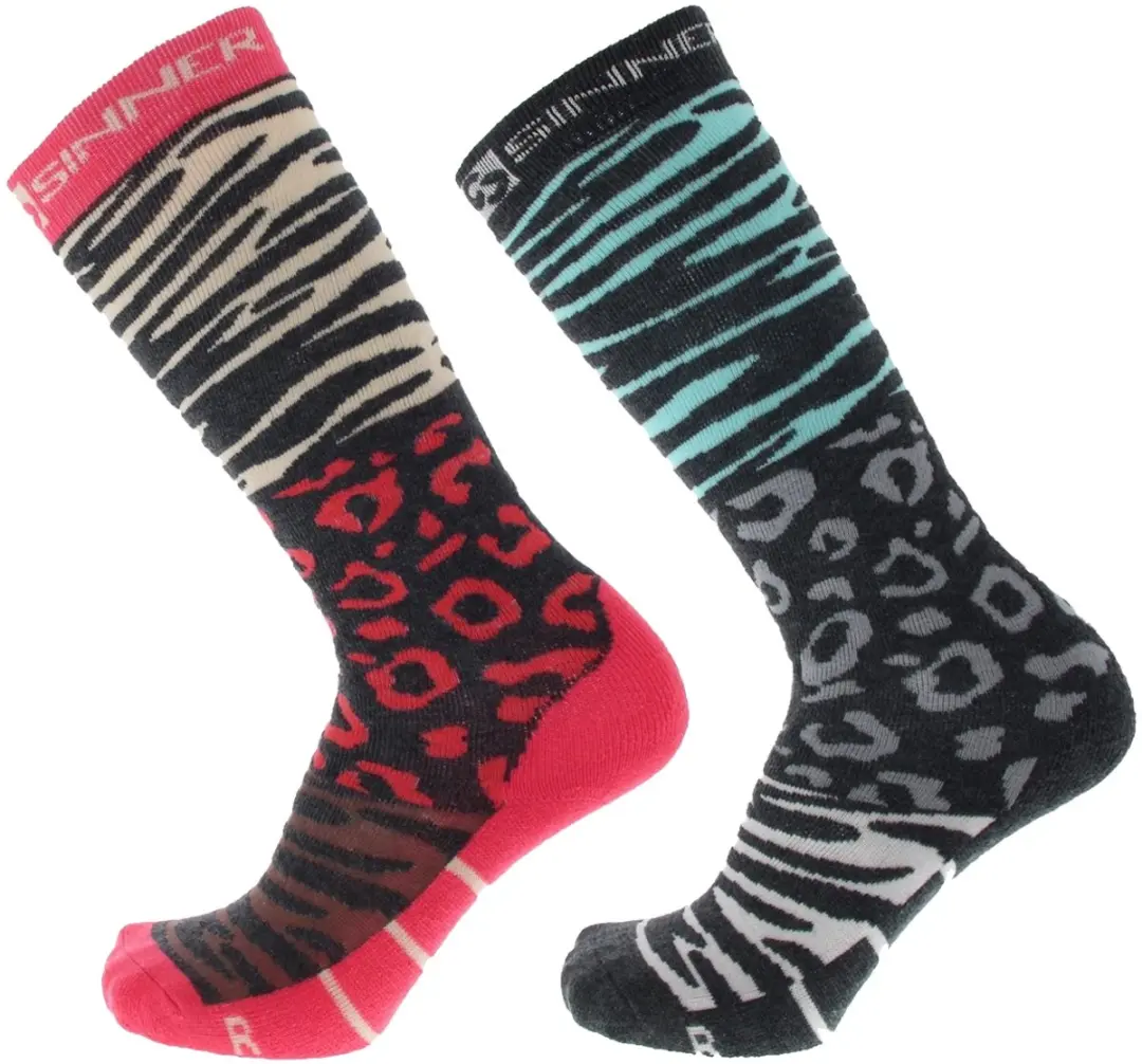 SINNER Ladies Skisokken Animal Double Pack
