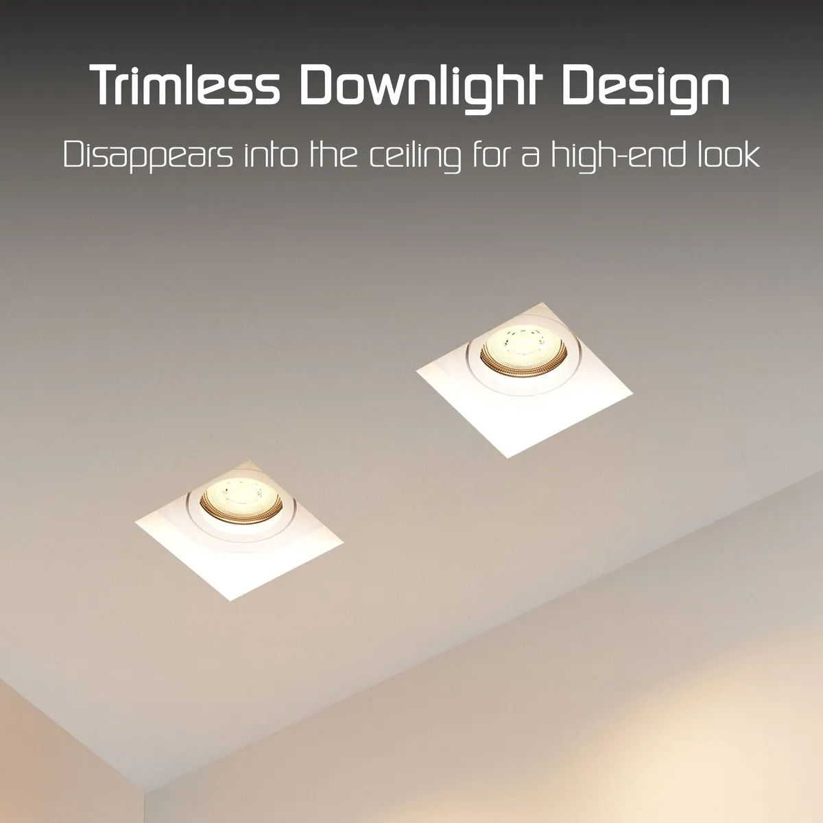 LEDVION Trimless Smart Inbouwspot 6x130x130mm RGBW 4.9W - Wit