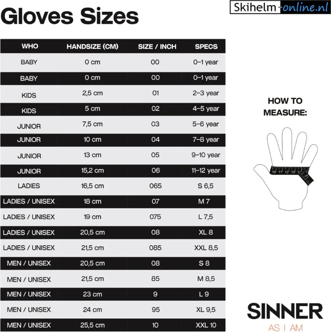 SINNER Phoenix Handschoenen - Zwart - Maat XS