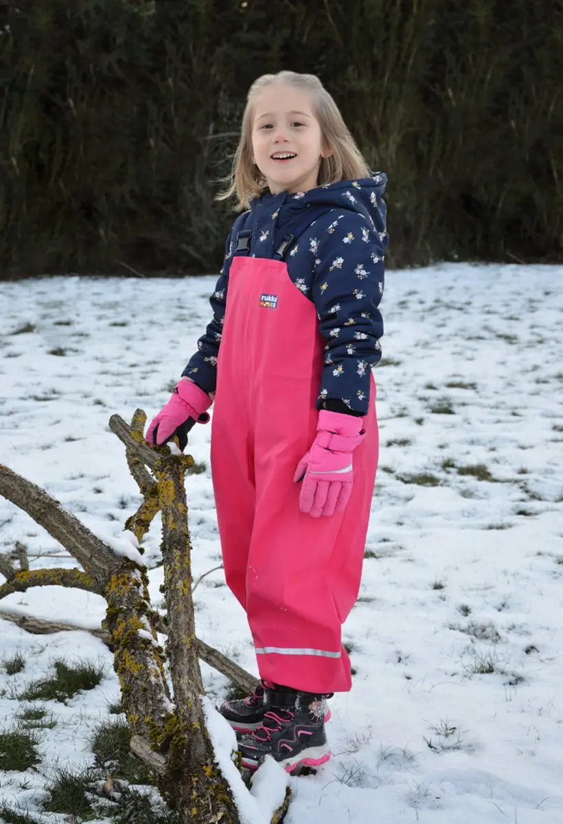 Kinderbroek Rukka Rain Olkainhous Cranberry Roze