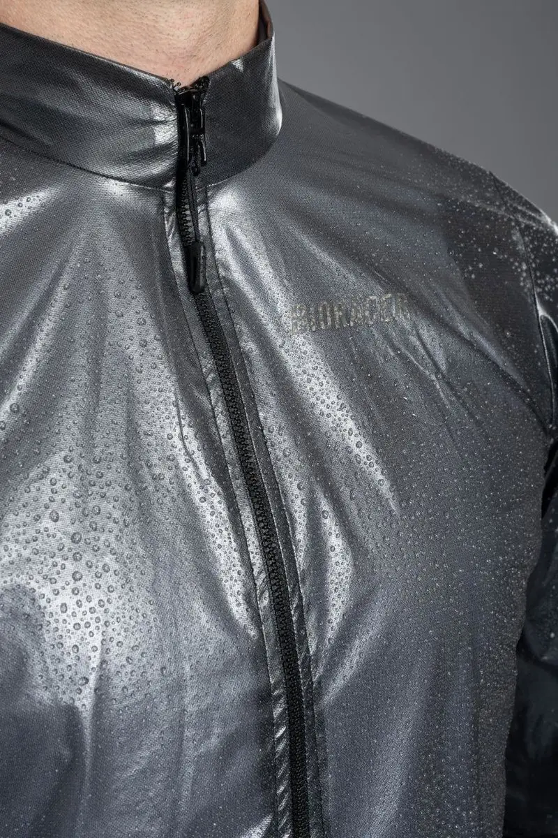 Bioracer Rainy Fietsjack - Winddicht & Waterdicht - Grijs - Maat XXL