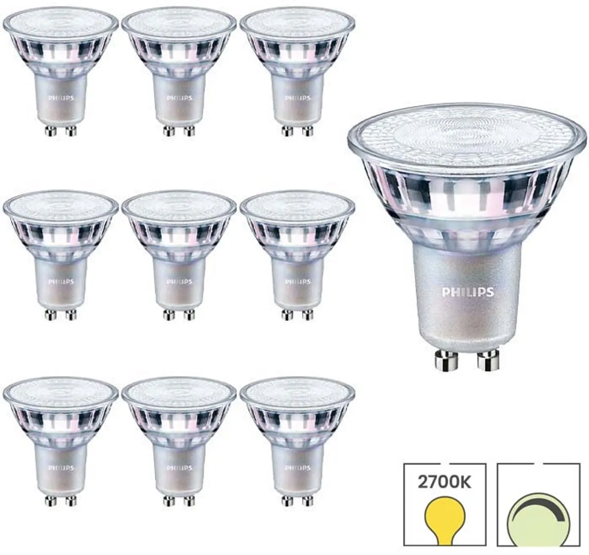 Philips GU10 LED Lamp 10 Stuks