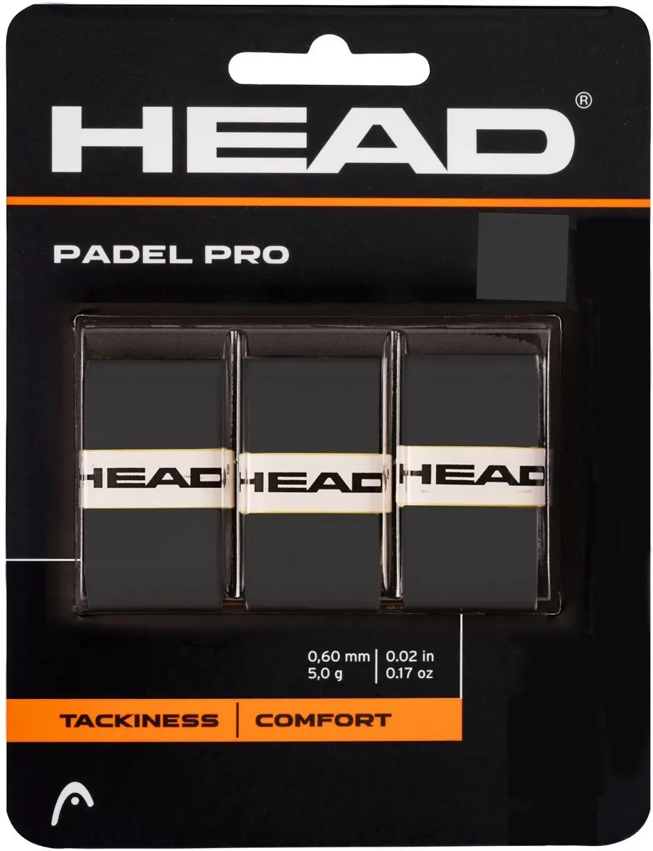 Head Padel Pro Overgrip - 3 Stuks - Zwart