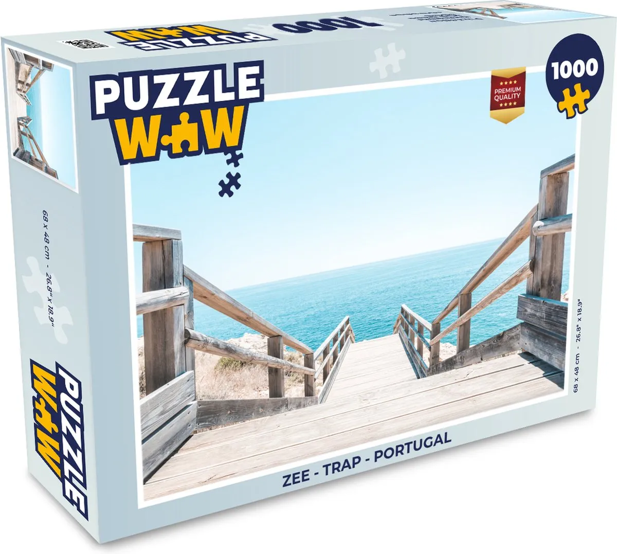 PuzzleWow Zee Trap Portugal Legpuzzel 1000 Stuks - Multicolor