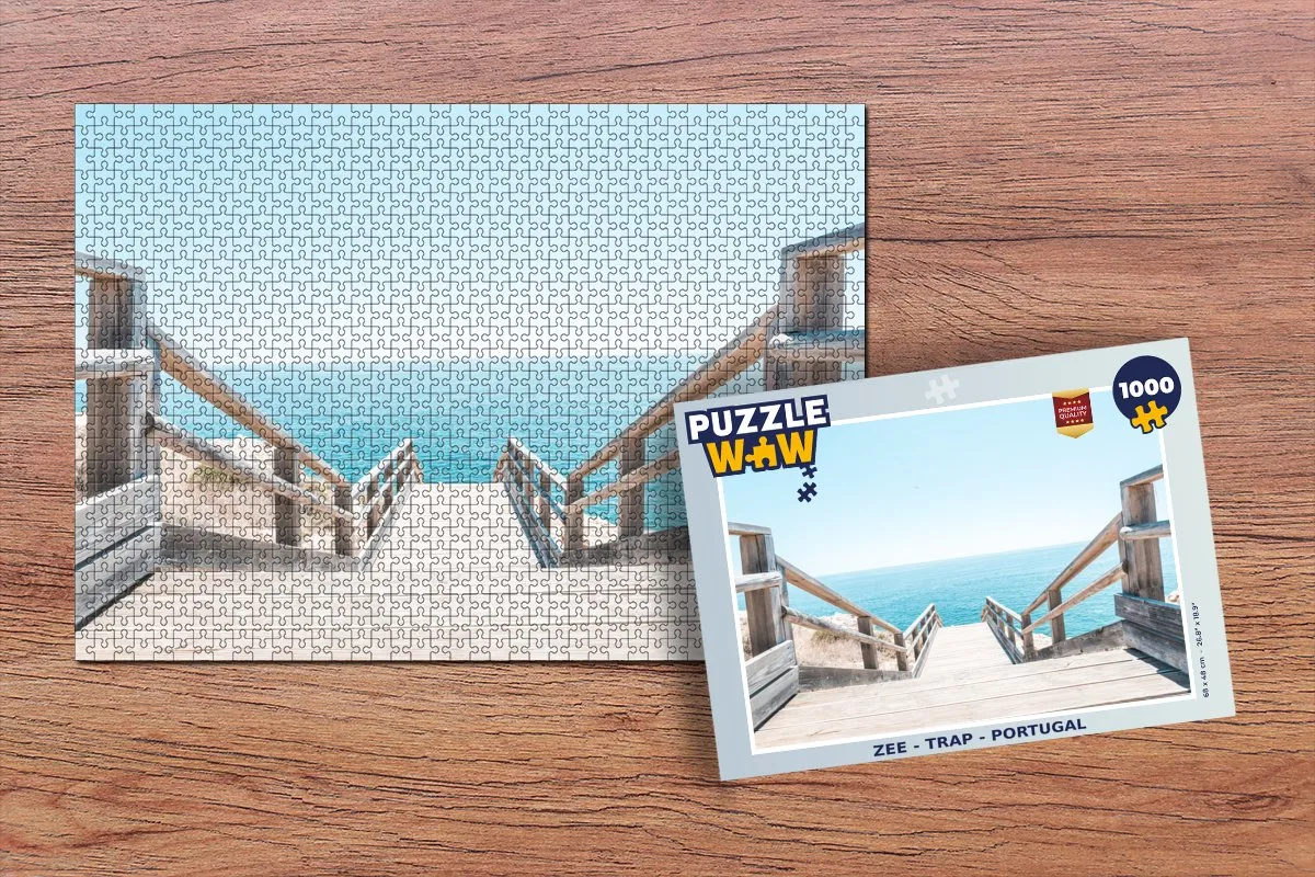PuzzleWow Zee Trap Portugal Legpuzzel 1000 Stuks - Multicolor