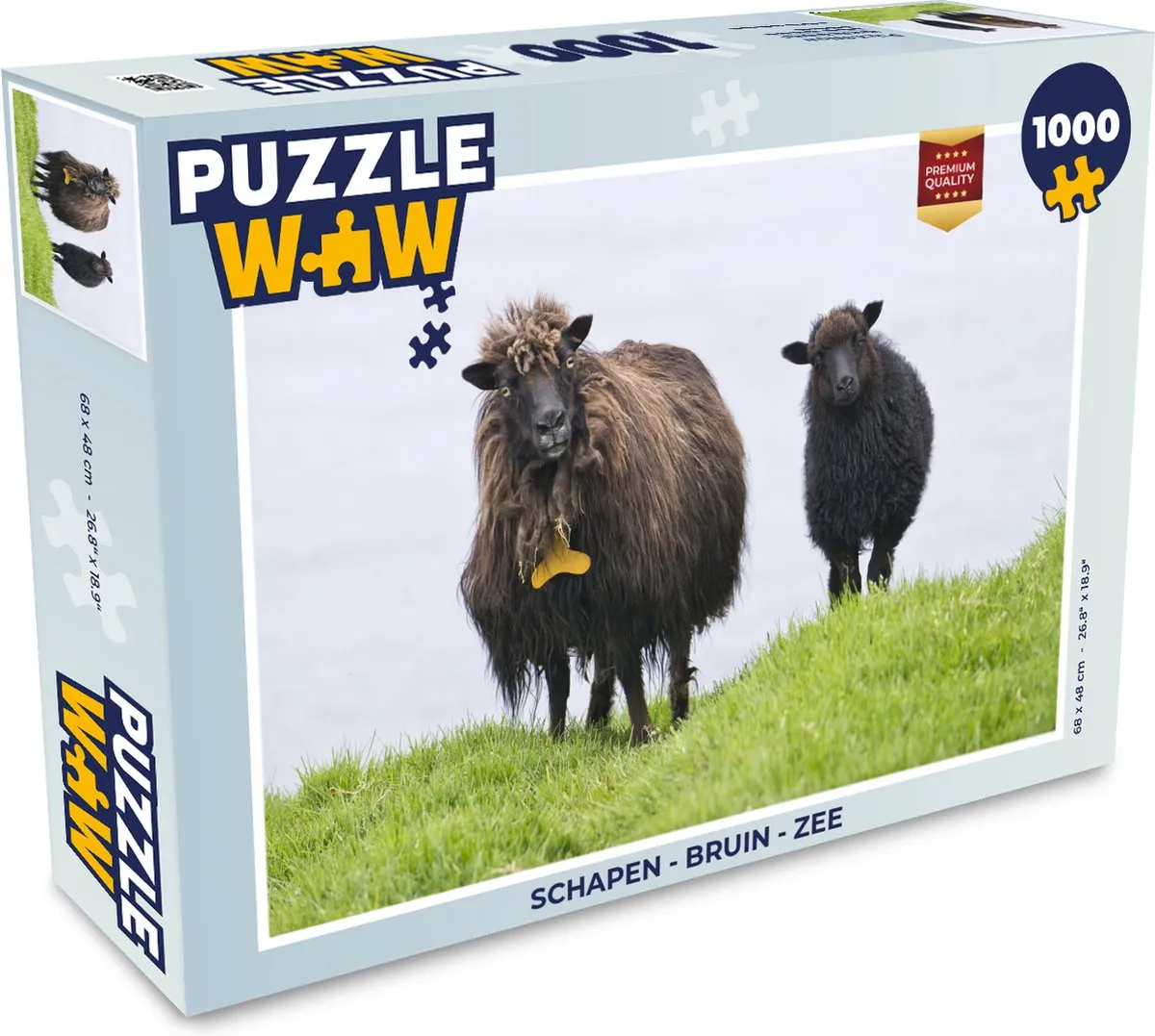 PuzzleWow Schapen Zee Legpuzzel 1000 Stuks - Multicolor