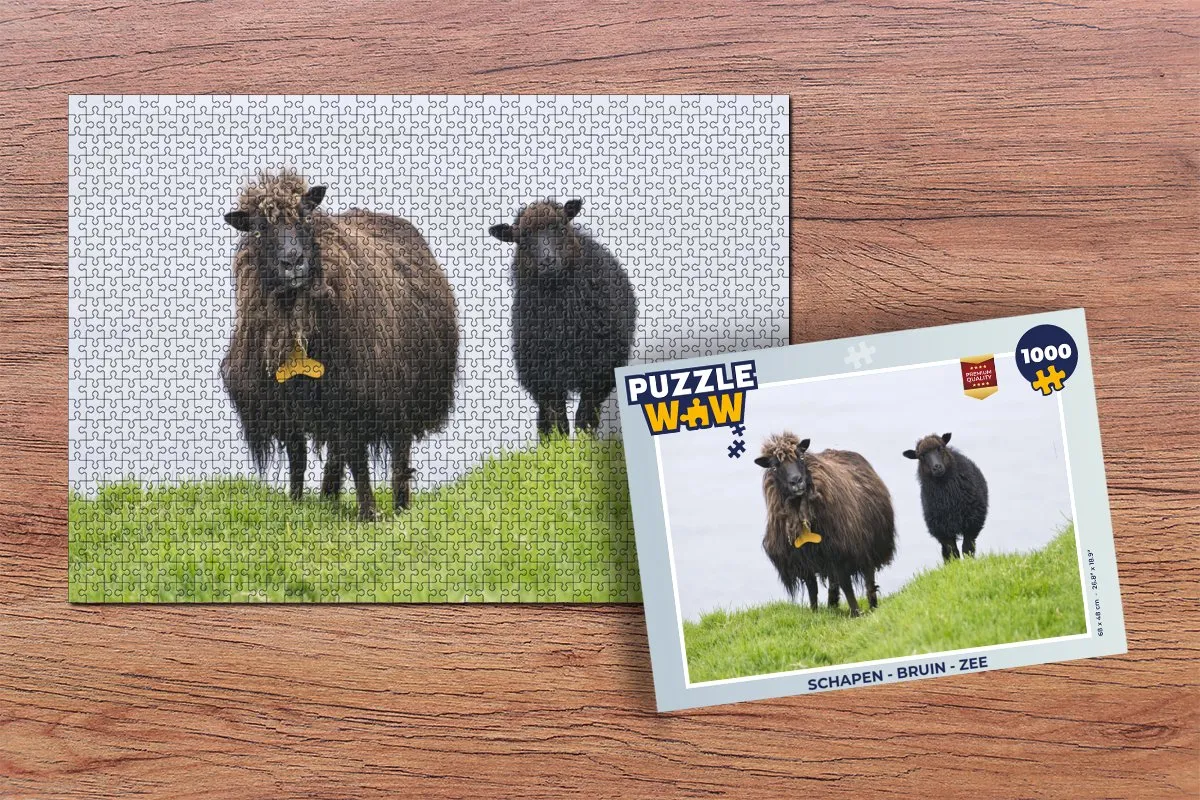 PuzzleWow Schapen Zee Legpuzzel 1000 Stuks - Multicolor