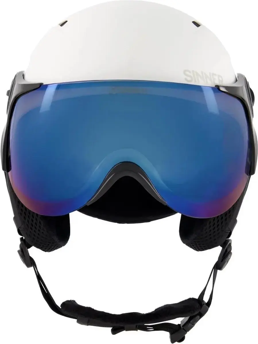 SINNER Typhoon Visor Skihelm - Maat S - Wit