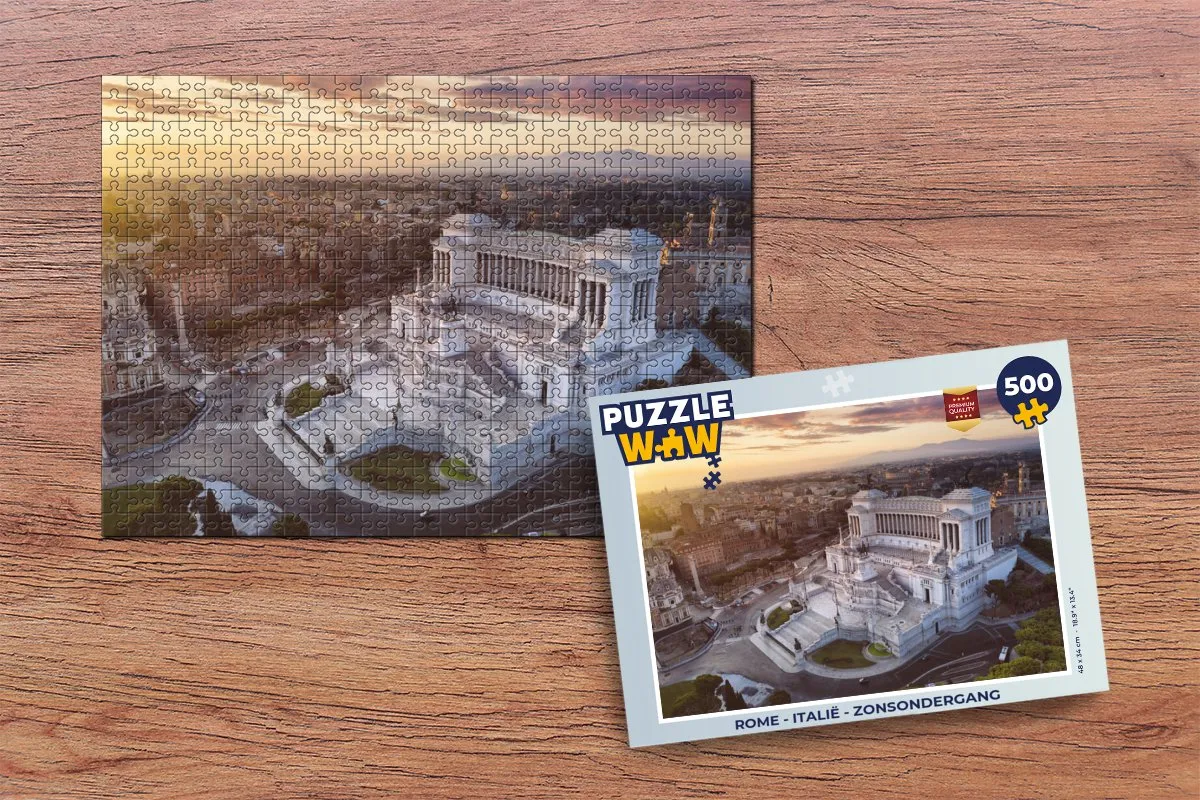 PuzzleWow Rome - Italië Legpuzzel 500 Stuks - Multicolor