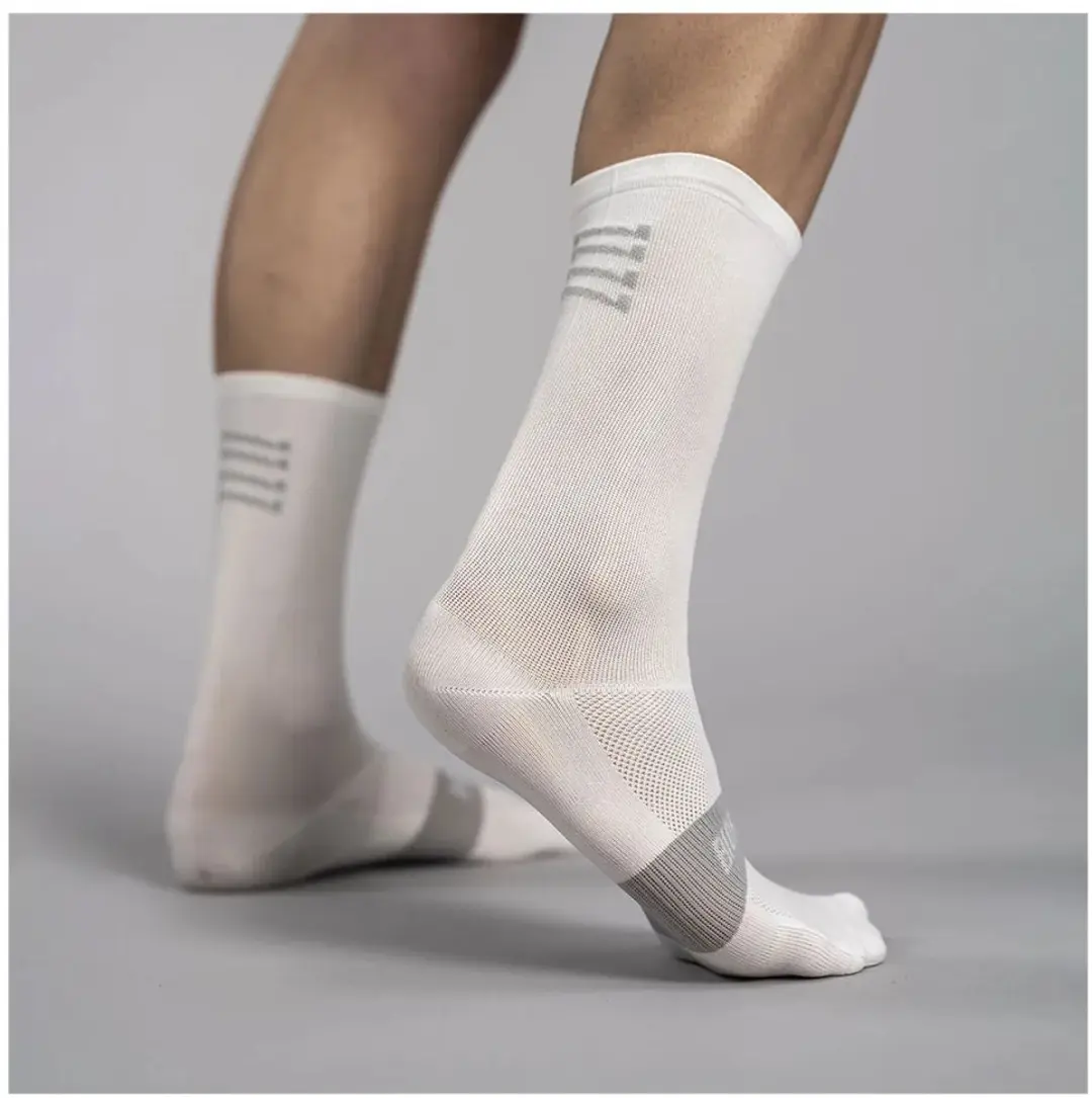 Bioracer Fietssokken Zomer Unisex Wit - Maat 45-47