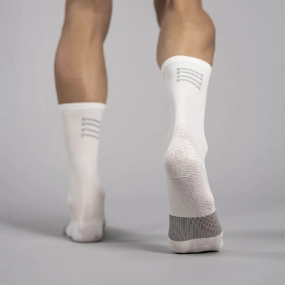 Bioracer Fietssokken Zomer Unisex Wit - Maat 45-47
