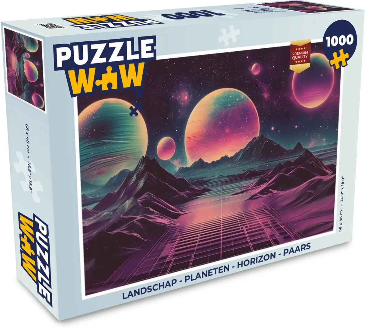 PuzzleWow Planeten Horizon Legpuzzel 1000 Stuks - Paars