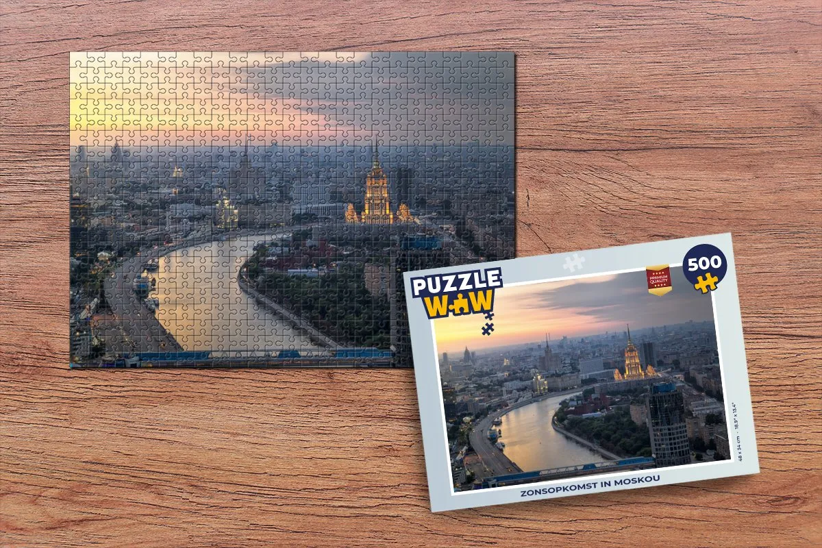PuzzleWow Zonsopkomst in Moskou Legpuzzel 500 Stuks - Multicolor