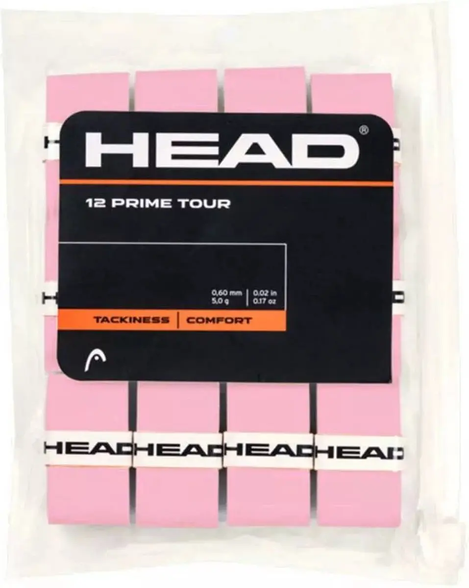 Head Prime Tour Overgrip Roze - 12 Stuks