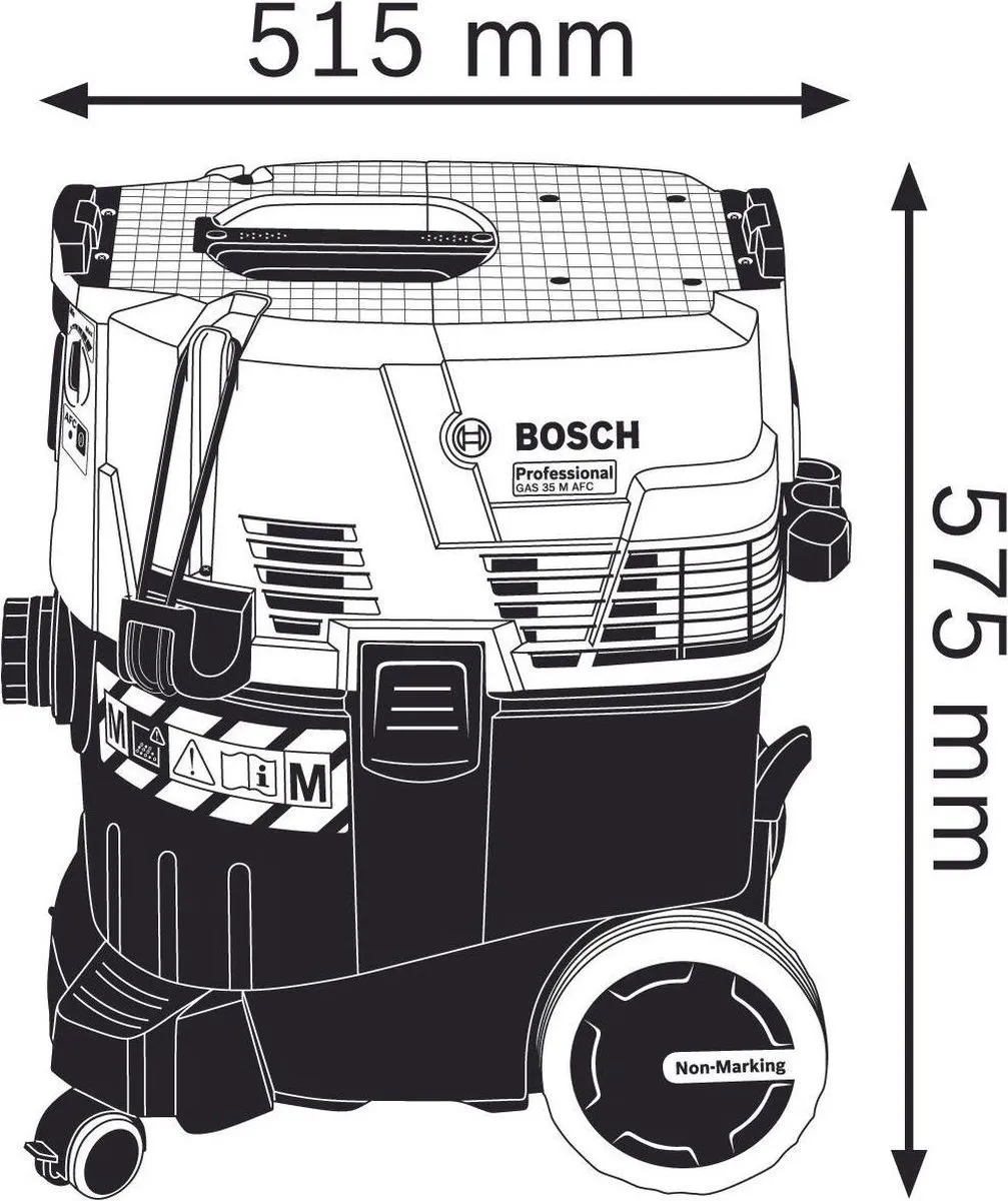 Bosch Professional GAS 35 M AFC Stofzuiger - 1380W - Blauw - afbeelding 6 van 6
