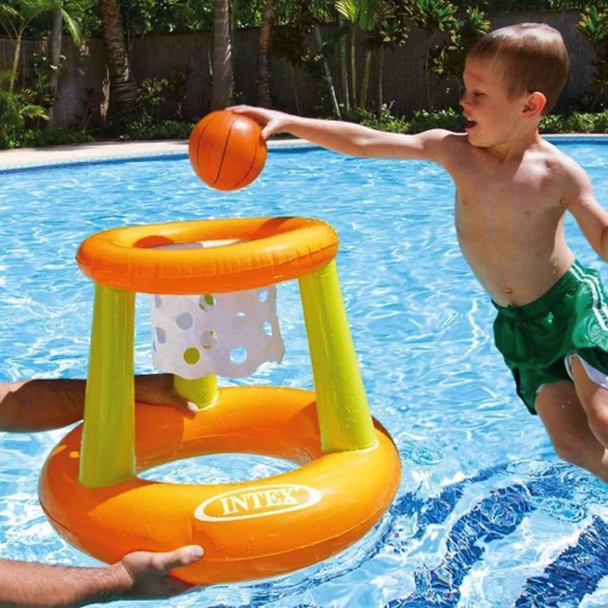 Intex Basketbal Spel - Geel/Bruin/Wit/ Groen