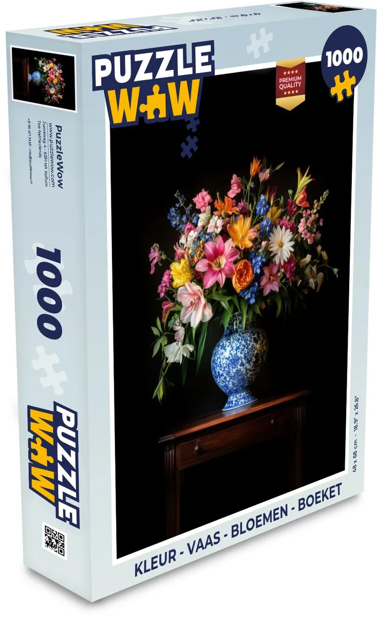 PuzzleWow Bloemen Legpuzzel 1000 Stuks - Kleurrijk