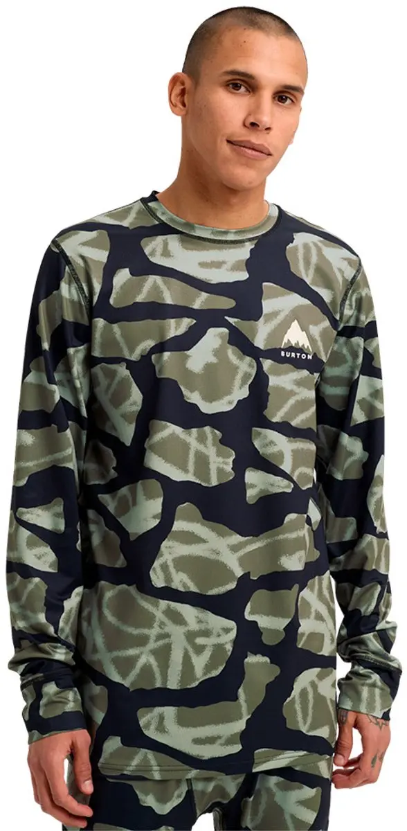 Burton Lightweight X Crew Lange Mouwen Basislaag Groen XL Man