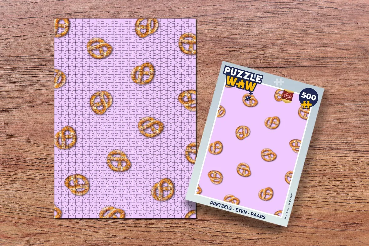 PuzzleWow Pretzels Legpuzzel 500 Stuks - Paars