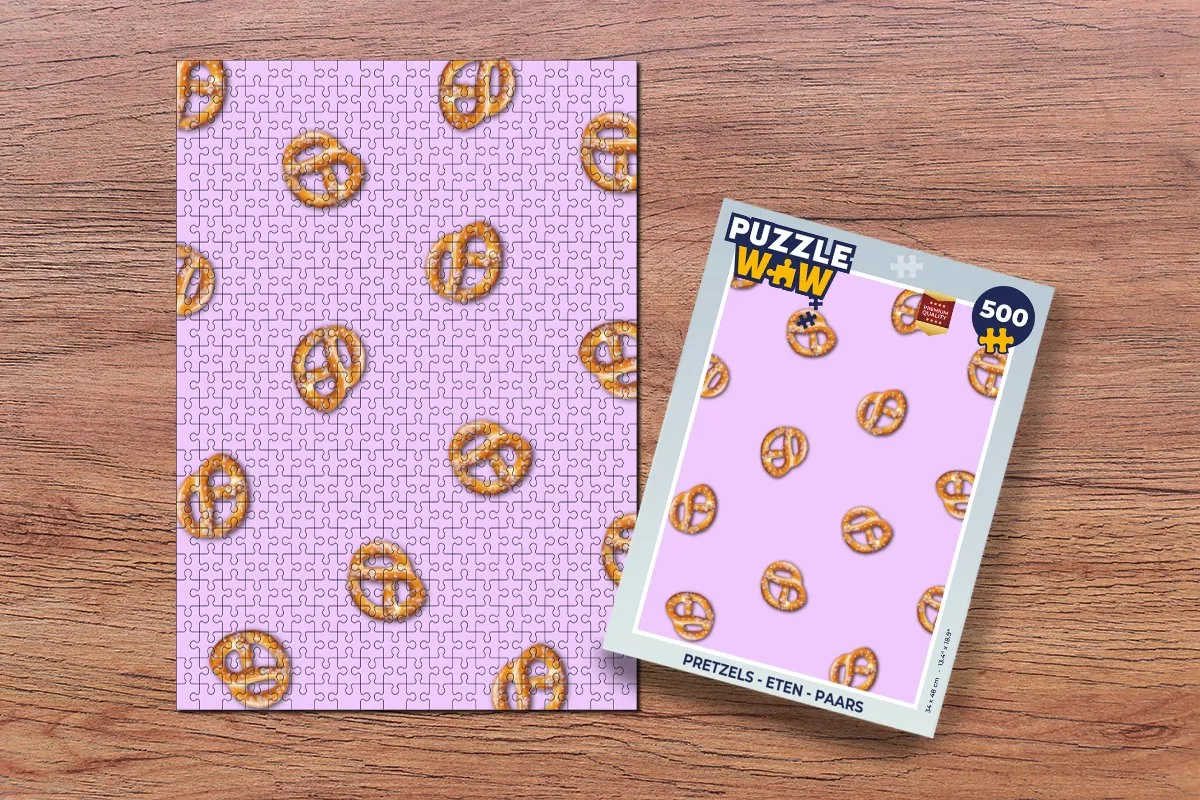 PuzzleWow Pretzels Legpuzzel 500 Stuks - Paars