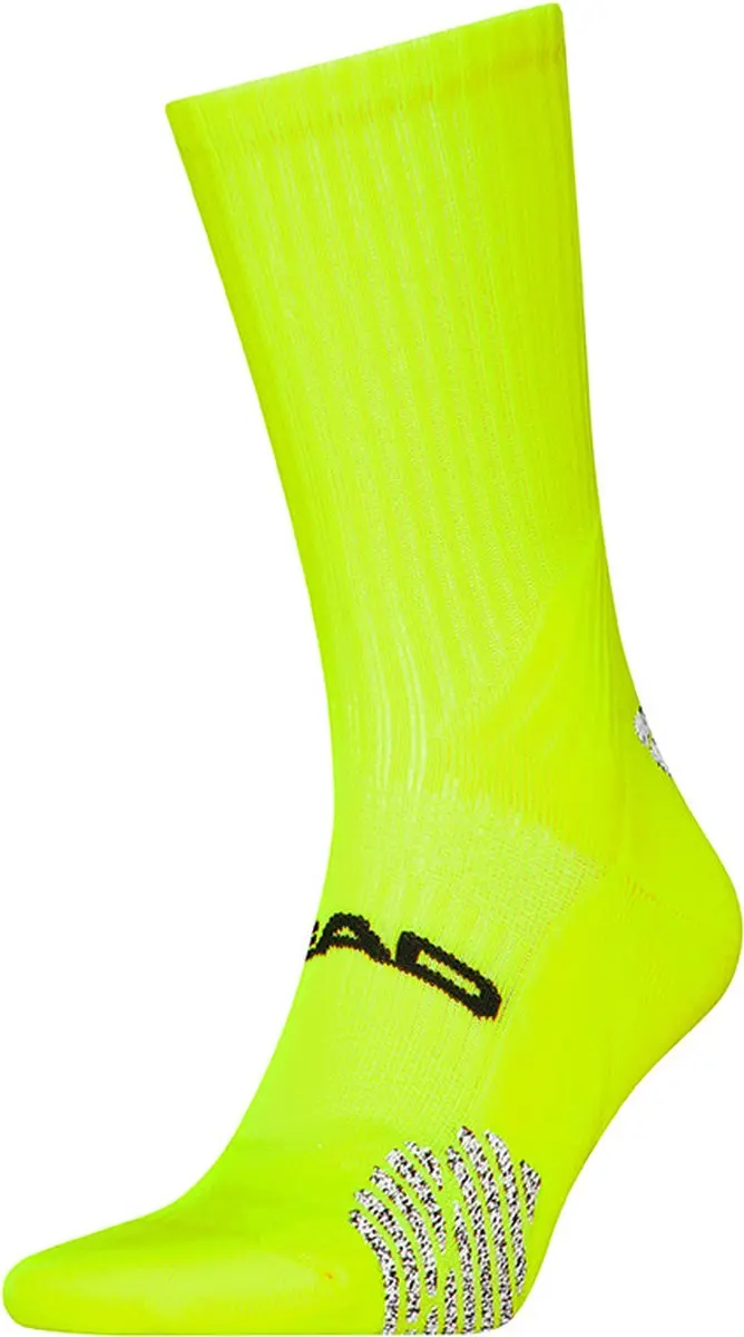 HEAD unisex performance sokken padel neon geel