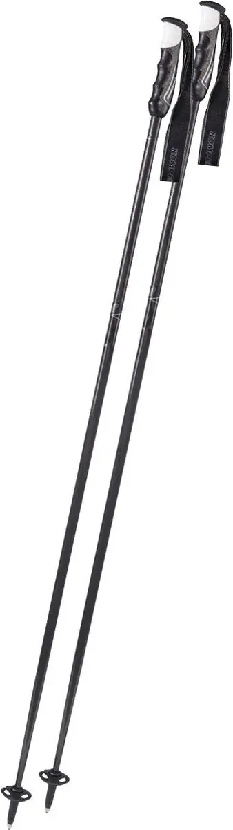 Komperdell Carbon Pure Black Skistokken Zwart 135 cm