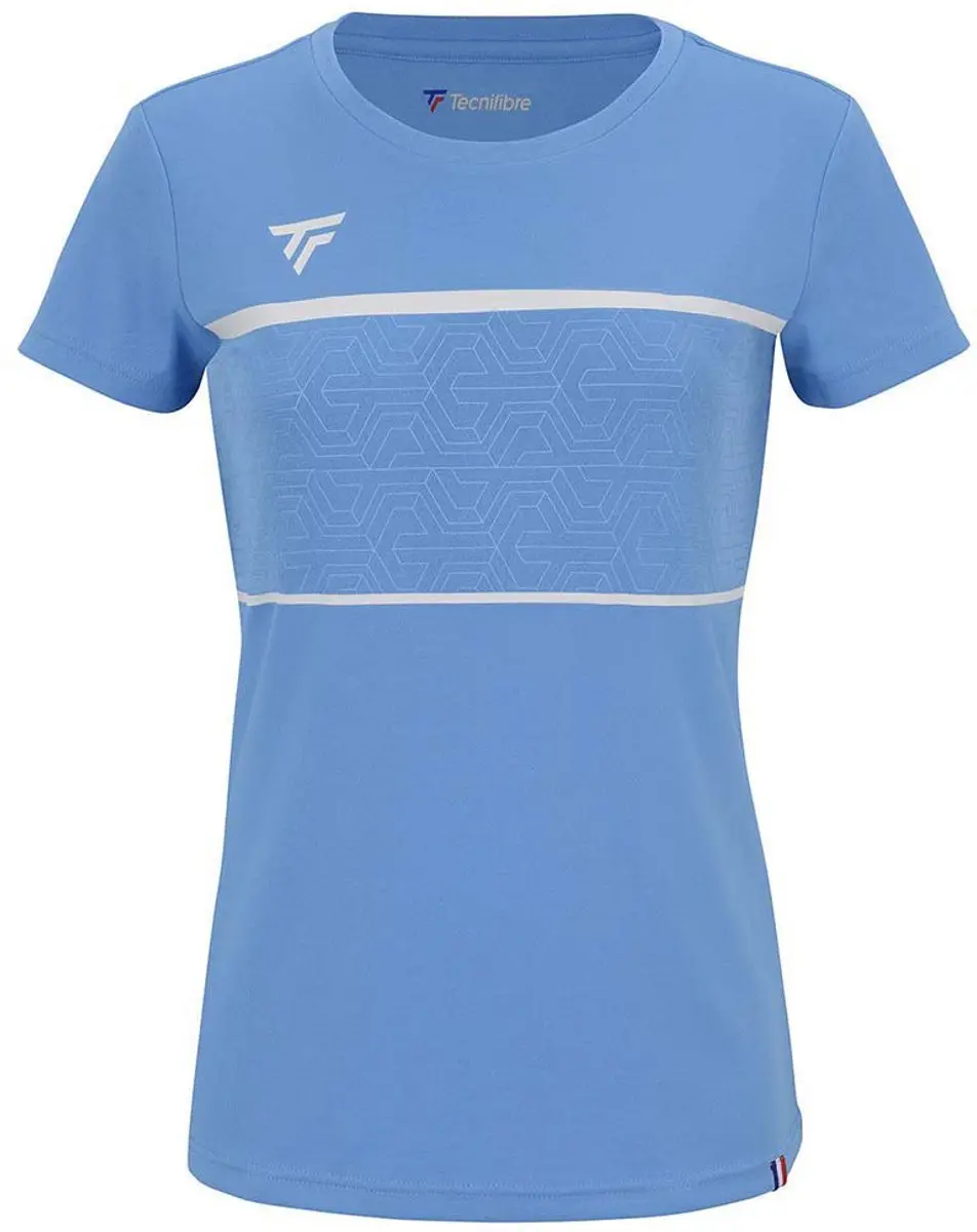 Tecnifibre Team Tech T-shirt Met Korte Mouwen Blauw 12-14 Years Meisje