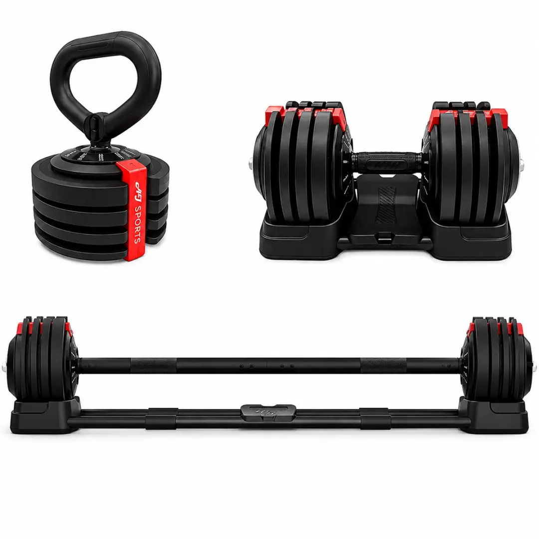 AJ-Sports 3 in 1 Verstelbare Dumbbell Set