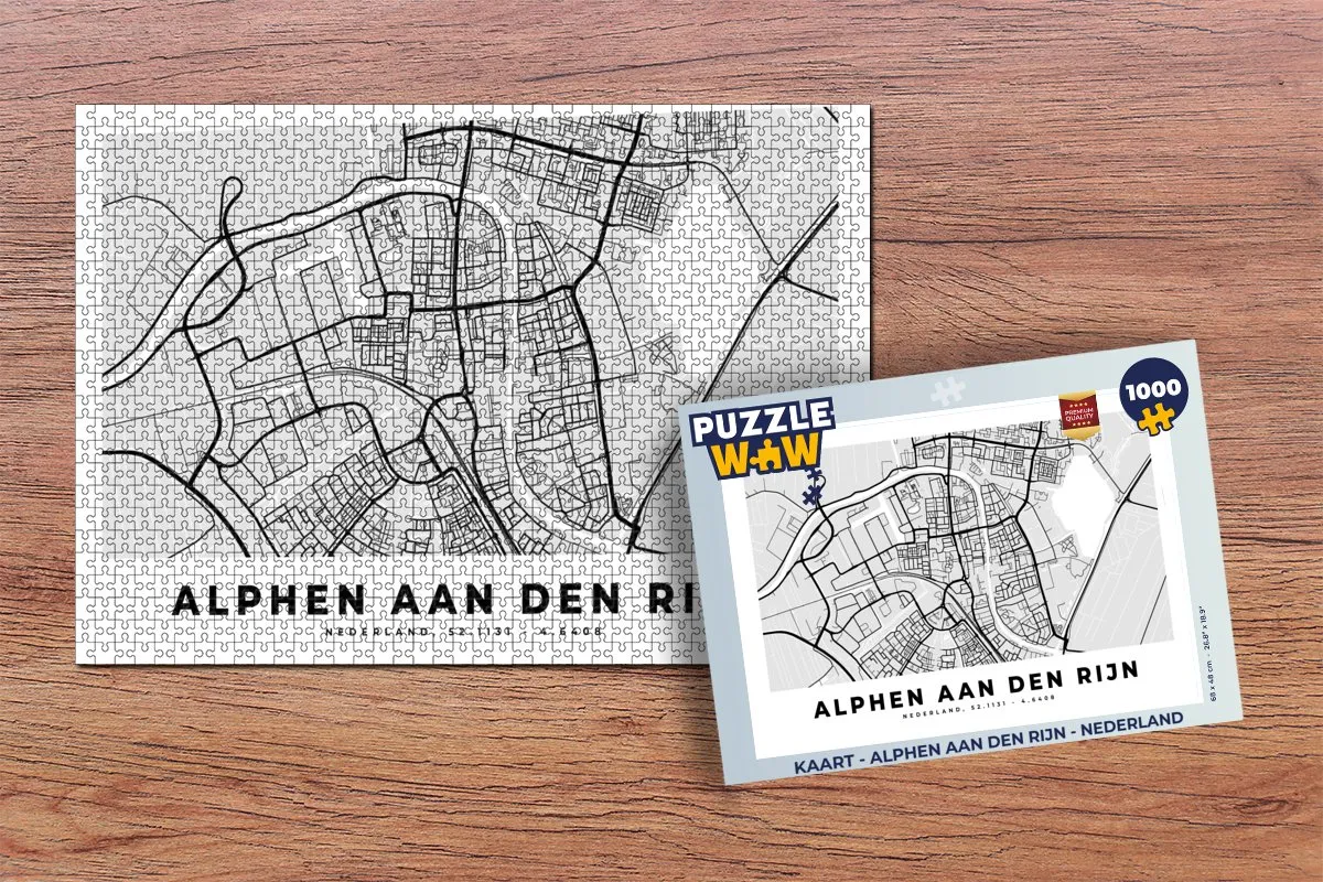 PuzzleWow Legpuzzel Alphen aan den Rijn 1000 Stuks - Multicolor