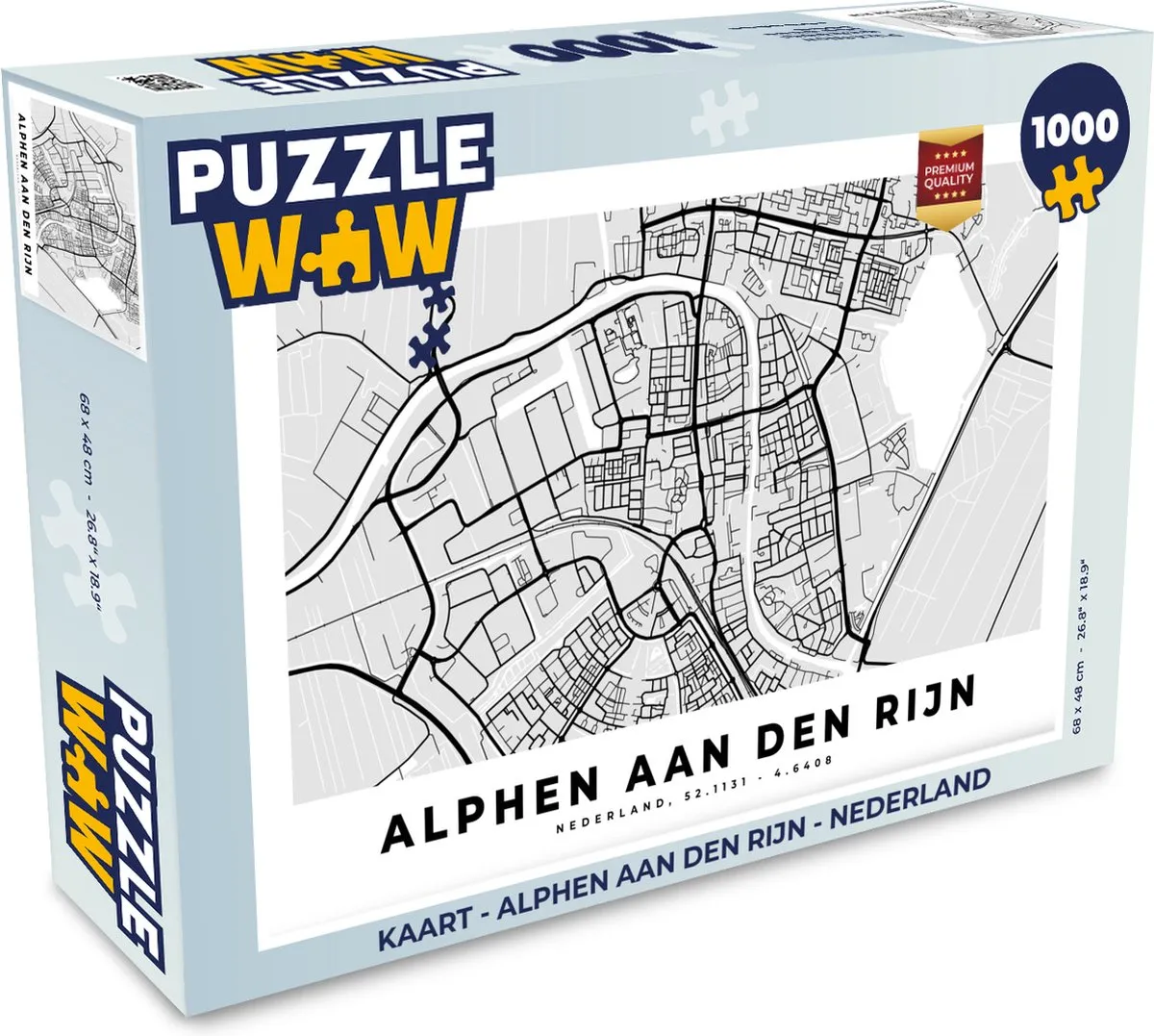PuzzleWow Legpuzzel Alphen aan den Rijn 1000 Stuks - Multicolor