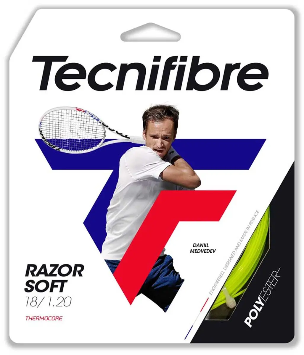 Tecnifibre 200m Razor Soft Tennisracketsnaar Transparant 1.20 mm